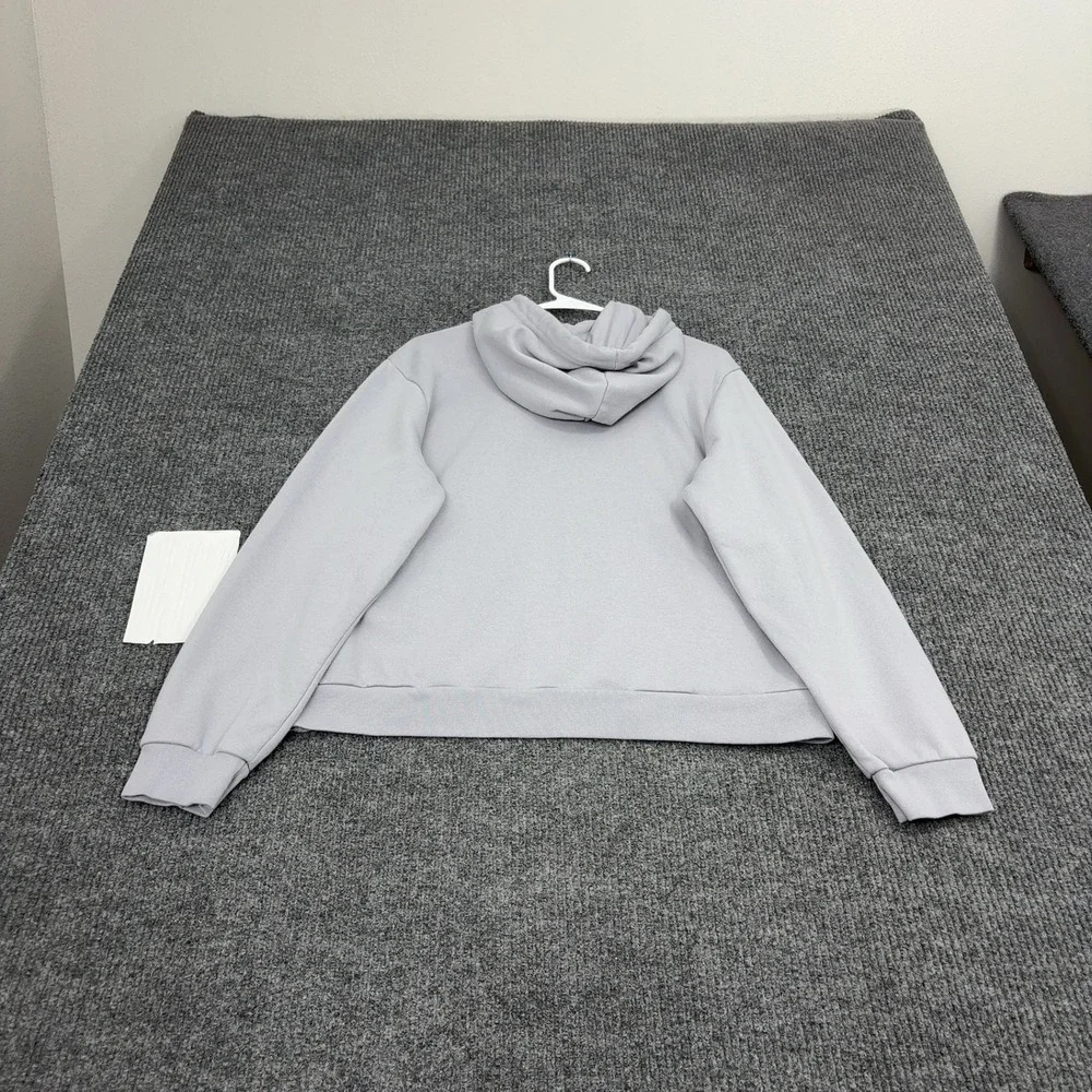 The North Face Hoodie Womens M Grey Cotton Polyester Circular Design Casual